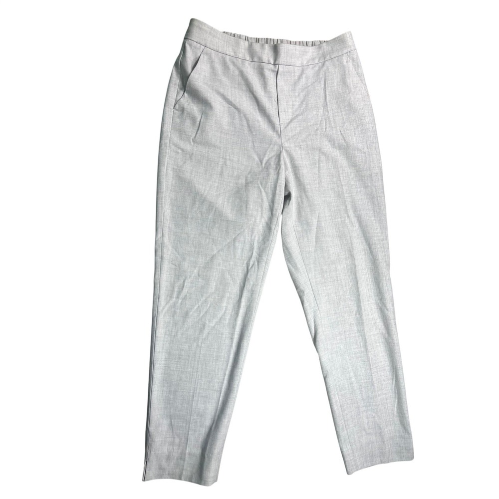 Banana Republic Hayden Pants Womens 4P Petite Gray Straight Leg Pull On